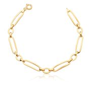 pulseira feminina retangular 1 por 1 ouro 18k pc251