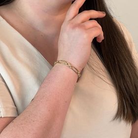 pulseira feminina ouro 18k 1 por 1