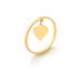 anel em ouro amarelo 18k com pingente coração A1043