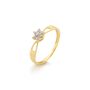 anel em ouro amarelo com pedras de diamante A26783A