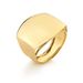 anel feminino de chapa redonda em ouro 18k