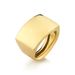 anel feminino de chapa polido em ouro 18k