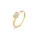 anel feminino chuveiro coracao com zirconias em ouro 18k
