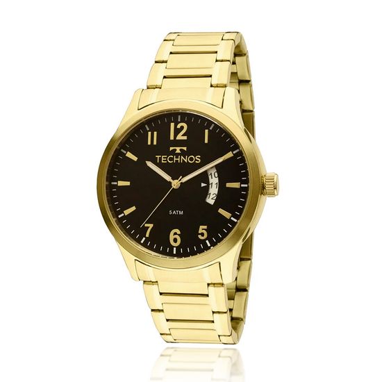 Relógio Dourado Masculino Technos 2115KTPTDY-4P