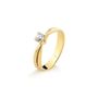 anel solitário feminino zircônia ouro 750 fluiarte joias