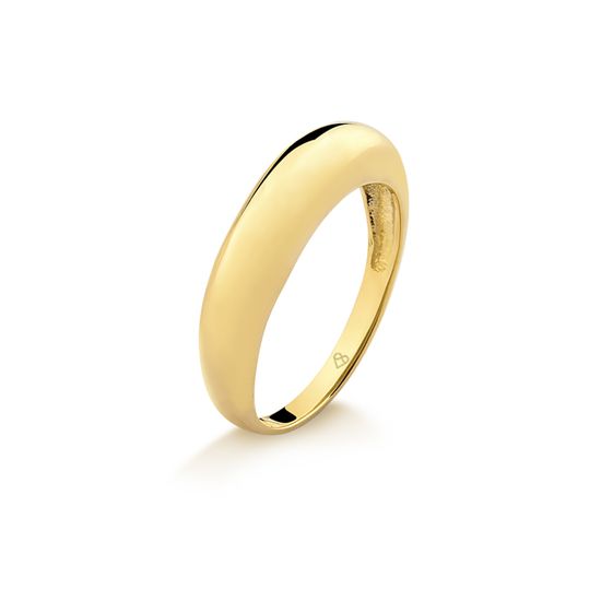 anel aparadore de aliança liso em ouro 18k
