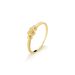 anel feminino com coração e brilhantes em ouro 18k