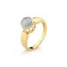 anel feminino pavê redondo com zircônias em ouro 18k a789