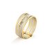 anel feminino 7 elos em ouro branco e amarelo 18k a7el4