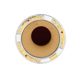 Cuia para Chimarrão com Bocal em Prata e Ouro Fluiarte