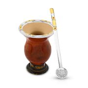 Kit Cuia e Bomba de Chimarrão 011E-22E Fluiarte Joias