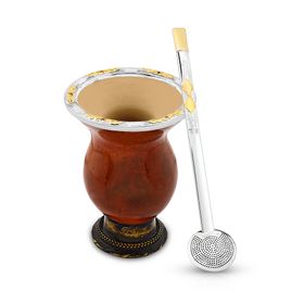 Kit Cuia e Bomba de Chimarrão 011E-G Fluiarte Joias