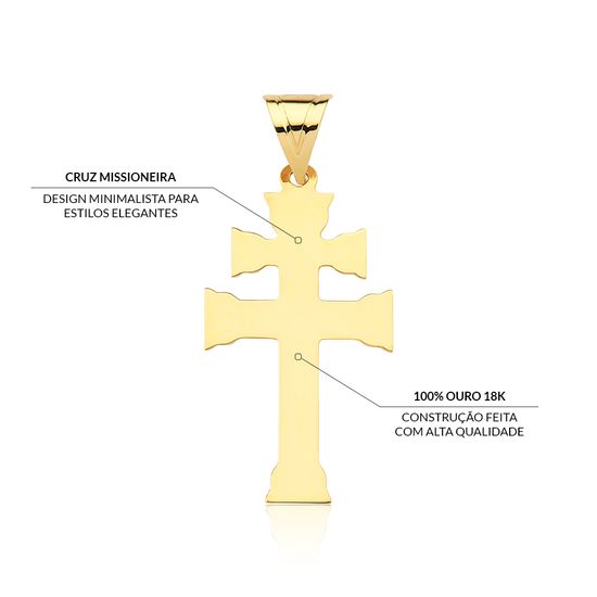 Pingente Crucifixo em Ouro 30mm