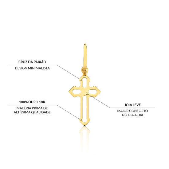 Crucifixo para corrente em ouro 18k