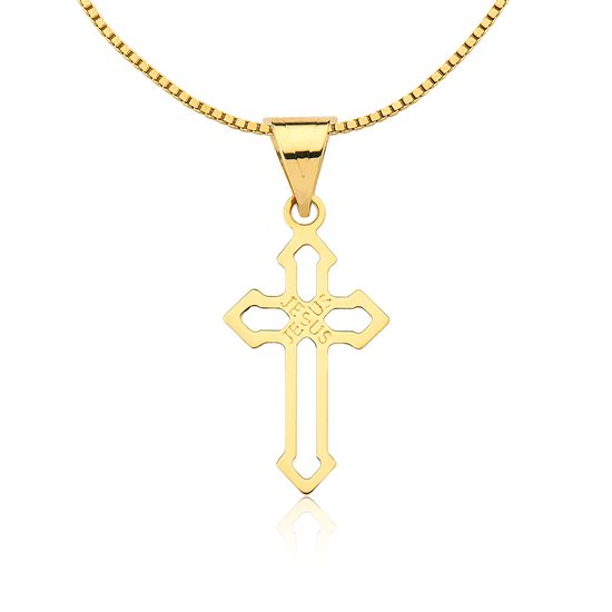 Pingente de Cruz da Paixão Ouro 18K CNP021