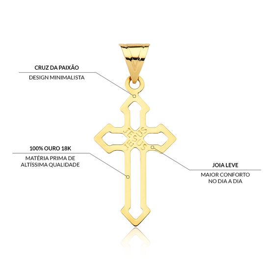 Pingente Crucifixo Ouro 18k Grande