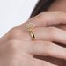 anel chuveiro feminino em ouro 18k e diamantes
