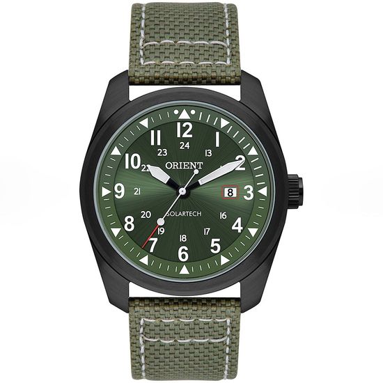Relógio Masculino Orient SolarTech Verde Pulseira De Nylon