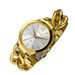 Relógio Feminino Dourado Lince Pulseira Bracelete Fundo Creme