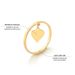 anel com coração para mulher em ouro 18k amarelo