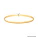 bracelete redondo liso em ouro 18k para mulheres