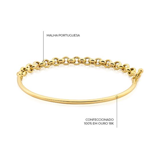 bracelete feminino em ouro 18k tipo mizzelato