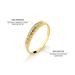 Anel Aparador Em Ouro 18K Com 5 Pontos De Diamantes Detalhes