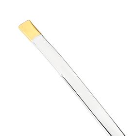 Bomba para Chimarrão Rio Grande em Prata e Ouro com Cano Largo 12A