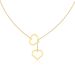 colar feminino de corações em ouro 18k com veneziana