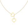 colar feminino de corações em ouro 18k com veneziana