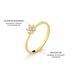 anel feminino em ouro 18k com flor de diamantes