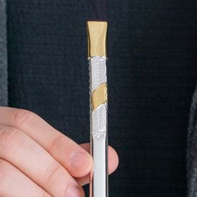 Detalhe-Cano-Bomba-De-Chimarrao-Em-Prata-e-Ouro