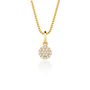 Pingente Feminino Pavê Redondo Em Ouro 18k Com Brilhantes