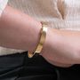 bracelete de ouro 18k retangular fluiarte