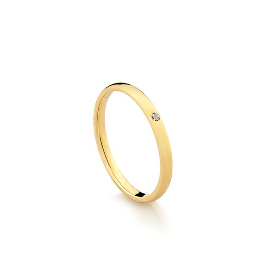 Alianca Feminina em Ouro Amarelo 18K