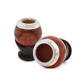 cuia coquinho de chimarrão em prata e ouro personalizável