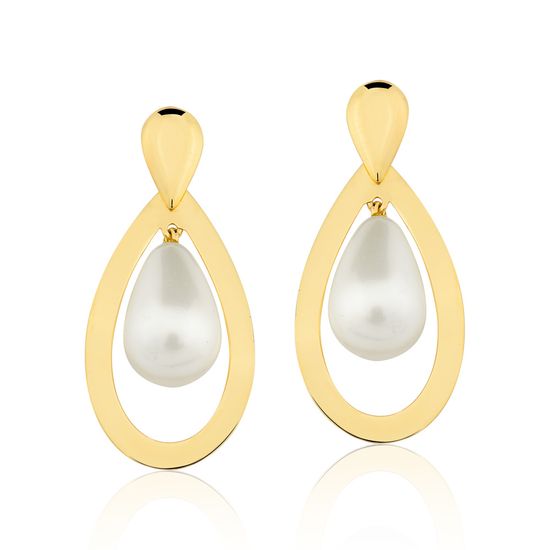 Brinco-Feminino-Gota-Com-Balanco-e-Perola-Biwa-Em-Ouro-Amarelo