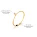 Anel Feminino Solitario Em Ouro 18k Com Diamantes Detalhes