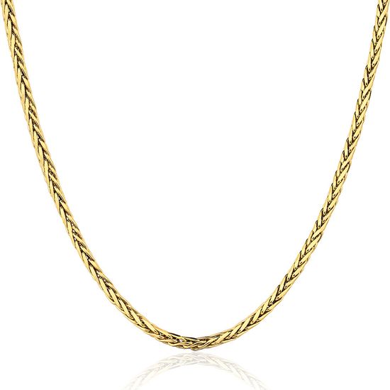 corrente palmeira em ouro amarelo 18k fluiarte joias