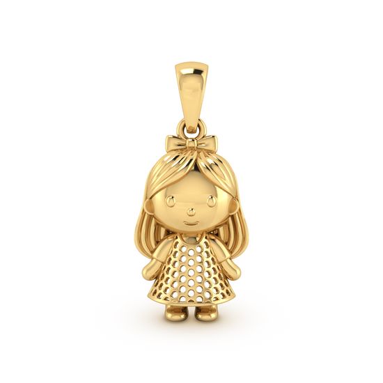 Joia em Ouro 18k Formato de Menina