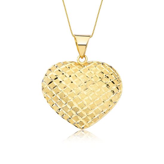 Pingente em Ouro 18k da Fluiarte Joias Modelo Diamantado