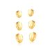 kit de brincos com 3 pares em ouro 10k amarelo
