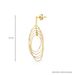 Brinco Argola Femino Longo em Ouro Amarelo - Medidas