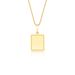 Pingente de Placa em Ouro Amarelo 10k