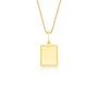 Pingente de Placa em Ouro Amarelo 10k