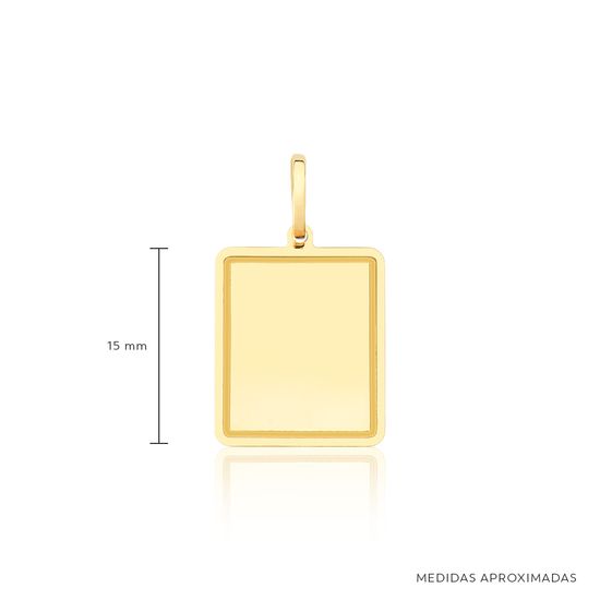 Pingente Personalizavel Em Ouro 18k  - Medidas