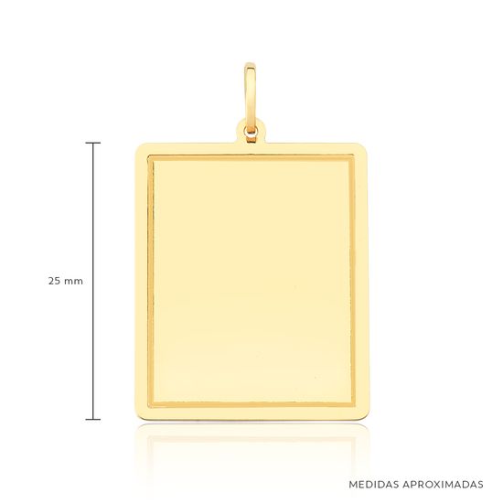 Pingente de Chapa para Personalizacao em Ouro 18k - Medidas
