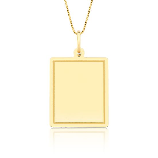 Pingente de Ouro 18k Amarelo de Placa