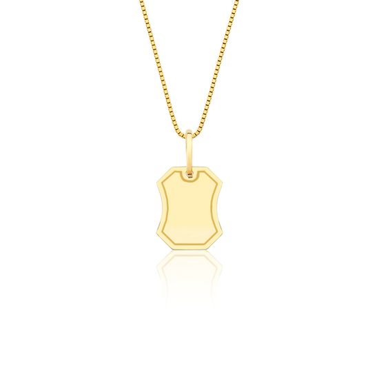 Pingente de Chapa para Personalizar em Ouro 18k