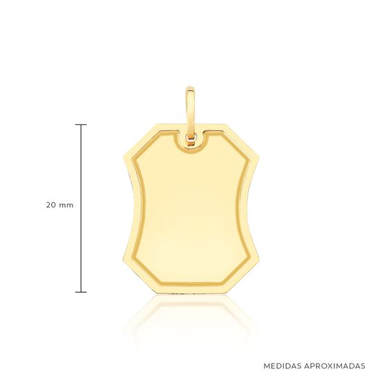 Pingente para Personalizacao em Ouro 18k - Medidas